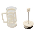 White Plastic Frame Glass French Press