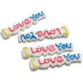 Lettera mista Love Resin Cabochon Flatback Decorazione Artigianato Abbellimenti per Scrapbooking Accessori fai da te 100 pezzi