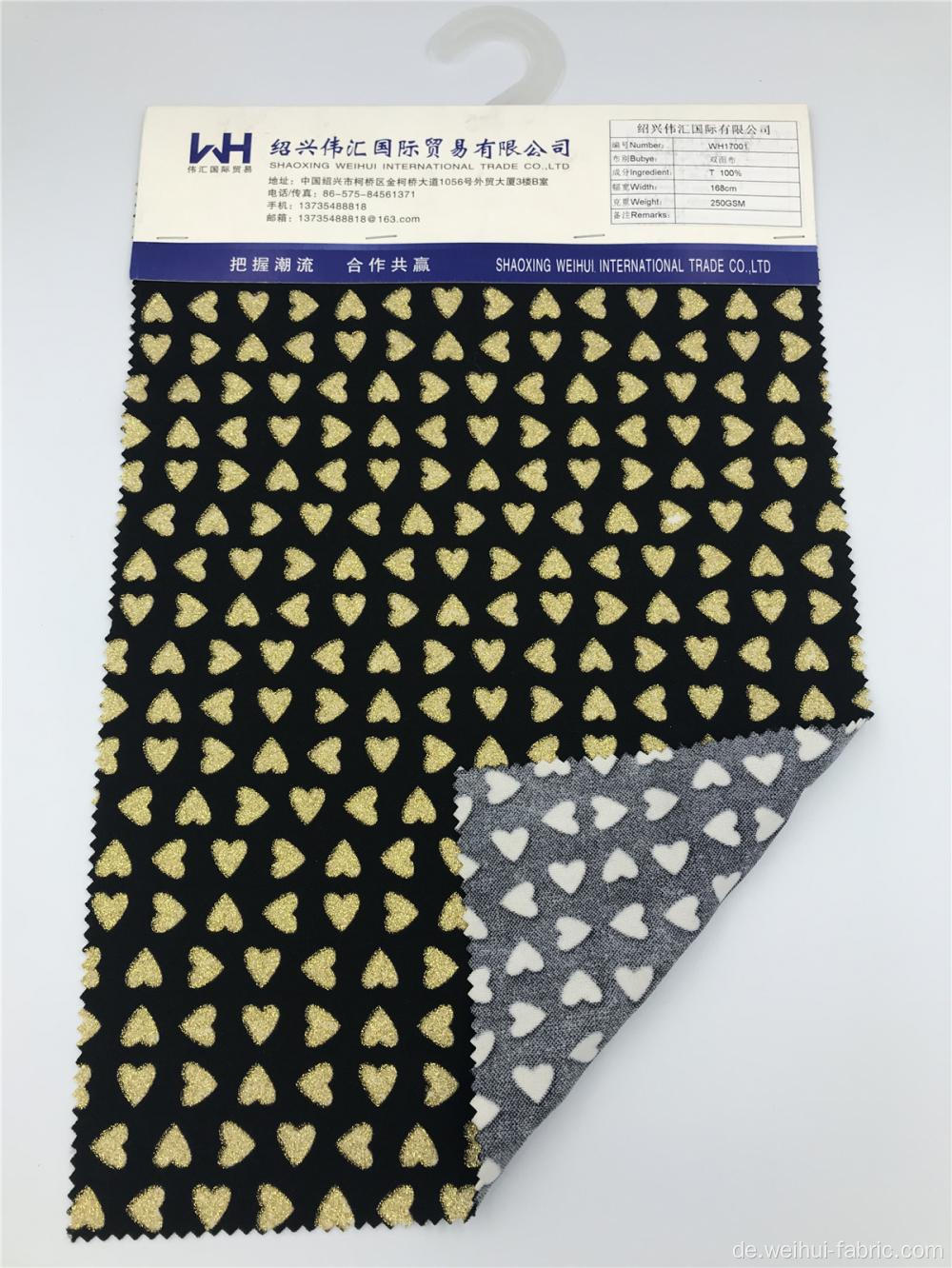 Großhandel Doppelseitiger Stoff 100T Mini Yellow Heart Fabrics