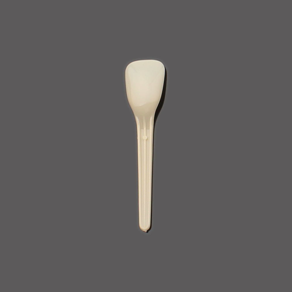 New food grade PS disposable apricot cutlery set ice cream spoon for sale