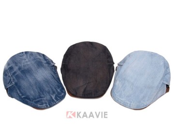 custom fashion demin jean blue white cable ivy cap