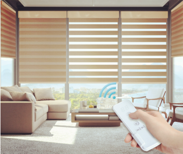 Office Double-layer Soft Texture Electric Roller Curtains