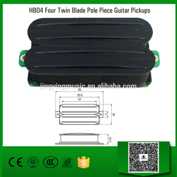 HB04 Four Twin Blade Pole Piece Guitar Pickups