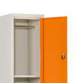 Single Orange Metal Locker 2 Türen