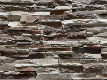 Vivid stacked stones for party tent decoration