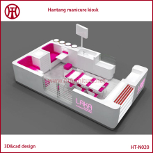 Professional designed used Mall MDF Nail Kiosk Bar Station
