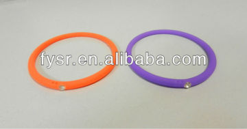 Custom silicone bracelet with diamond silicone diamond bangles