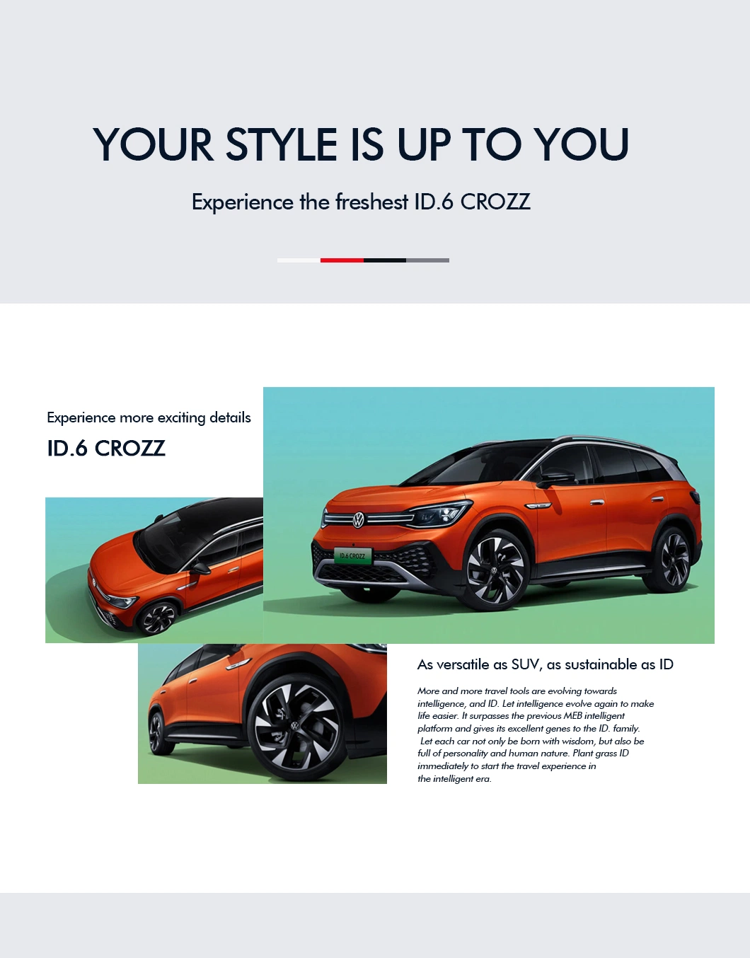 ID6 Crozz 4WD Openable Skylight Left Hand Drive Long Range Pure New Energy Vehicles Used/New 4 Wheel ID6 Crozz EV Car Automotive SUV Fast Charging in Stock