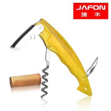 translucent plastic corkscrew wine opener keychain KO151b