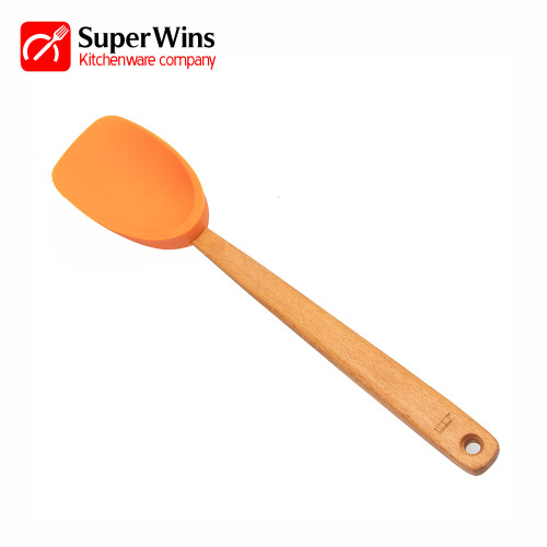 Heat Resistant Flexible Scraping Silicone Spoon Spatula