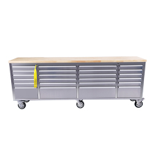 96 inch professional ultimate storage garage workbench with 24 drawers