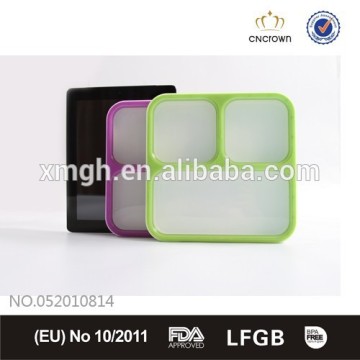 Air tight four square transparent lid water proof food contain