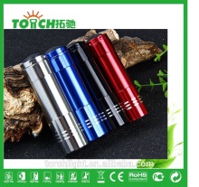 Mini 9 LED flashlight 4 colors Torch flashlight for AAA battery mini Pocket Torch Portable Flash Torch Lamps
