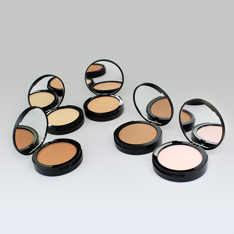 5color double layer pressed powder Monochrome concealer Exquisite pressed powder Flour puff with mirror Matte Pressed Powder