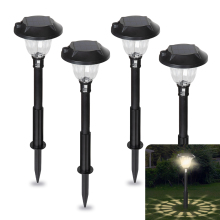 Solar-Powered Waterproof Garden Stake Lights - 4 Pack Artificial Rose Solar Flower Lights