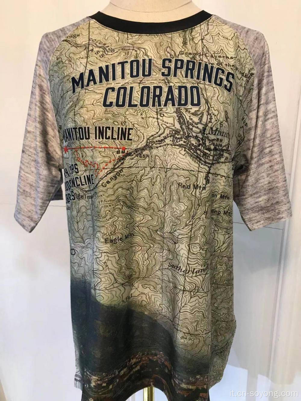 T-shirt da uomo di Colorado Manitou Springs Manitou Incline