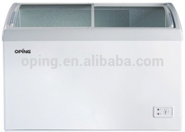 369L double sliding door Arc-glass freezing showcase SD/SC-369