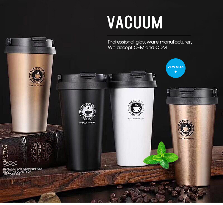 Customizable stainless steel thermal insulated coffee tumbler no handle