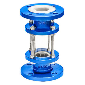 Straight Through Pipeline Sight Cup with Fluorine Liner