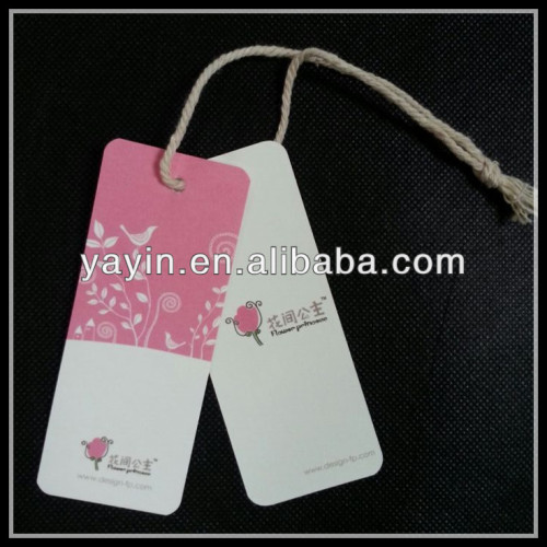 Beautiful paper hang tag/garment hang tag/jeans hang tag from manufacturer