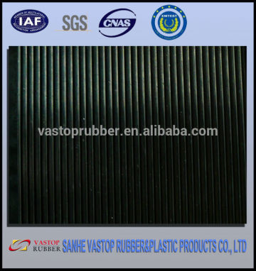 Black Fine ribbed rubber matting