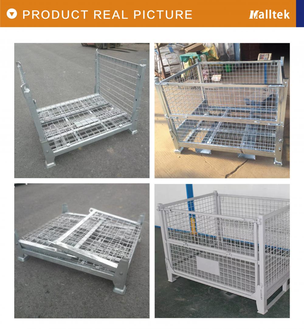 Hot/cold galvanization warehouse transport pallet cage