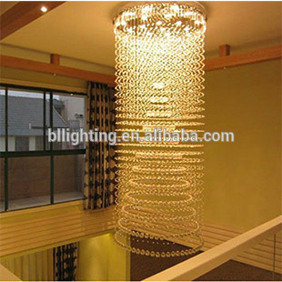 Crystal hanging led fiber optic chandelier