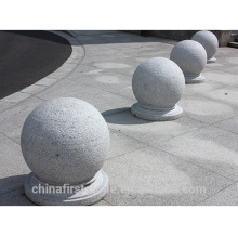 Natural Round Grey Stone Driveway Pillars: Parking Posts for Security and Decorative Roads