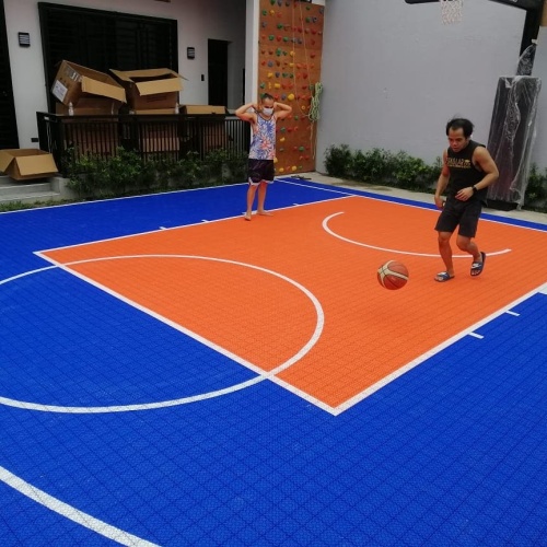 Mini pisos esportivos de basquete de quintal, bom custo e piso de boa qualidade