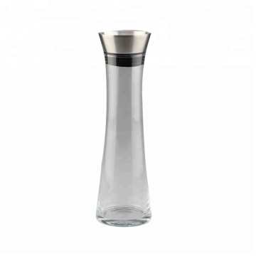 Glass Water Pitcher with Stainless Steel Lid