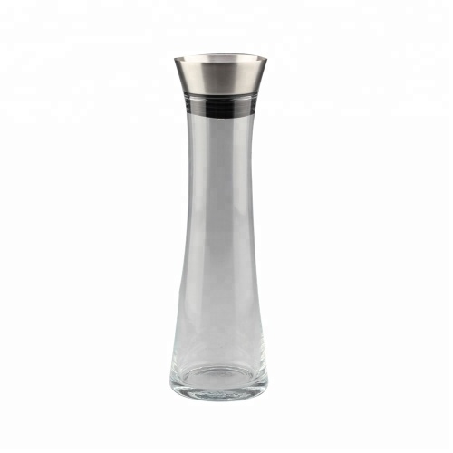 Glass Water Pitcher with Stainless Steel Lid