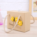 Recycled Kraft Paper Drawer Gift Box Rope Handle