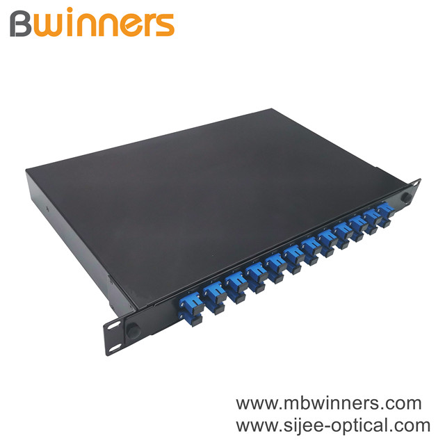 1U 24 Cores SC Fiber Optic Termination Box Patch Panel