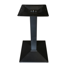Square Bevel Base Black Cast Iron Table Base