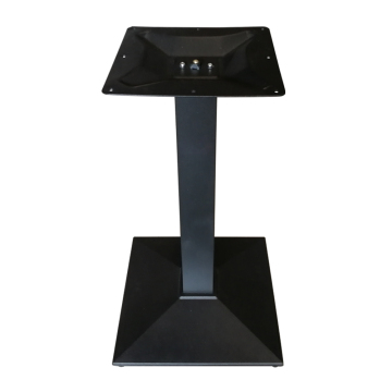 Square Bevel Base Black Cast Iron Table Base