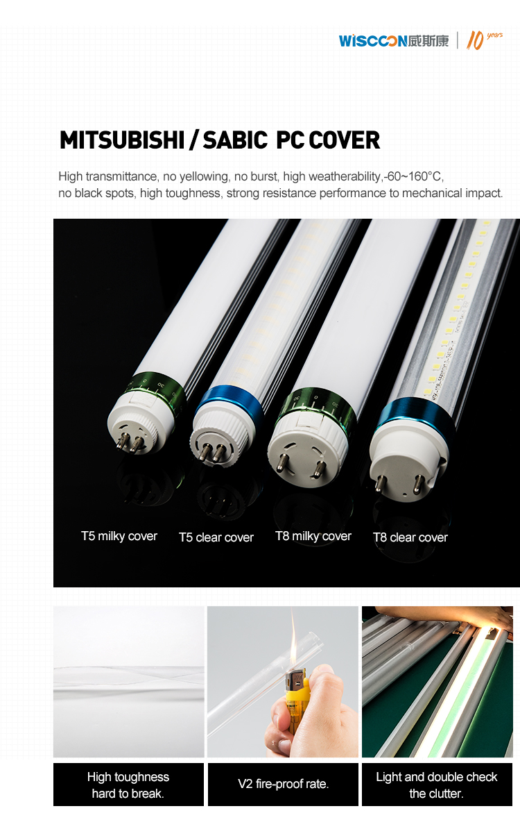 Energy Efficient LED Lighting 18W 24W 160lm/W T8 LED Tubes can replace fluorescent tube