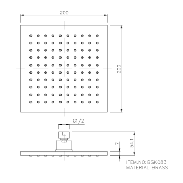 Ultradünner 7mm Duschkopf