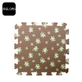 Brown Flower Baby Interlocking EVA Foam Play Mat