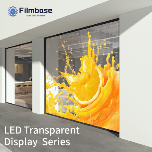 LED Transparent Film Screen Advertising Window P6