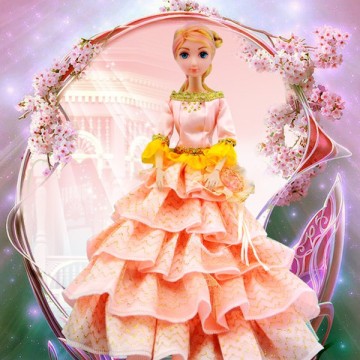 11.5 inch plastic rapunzel doll dress