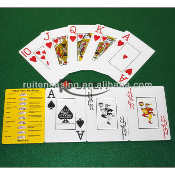 Ruiten2009 jumbo index texas hold'em plastic playing card With Company Logo