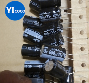 Imported Nichicon Electrolytic Capacitor 35V 680UF HD Series High-Frequency Low Resistance 13x20mm