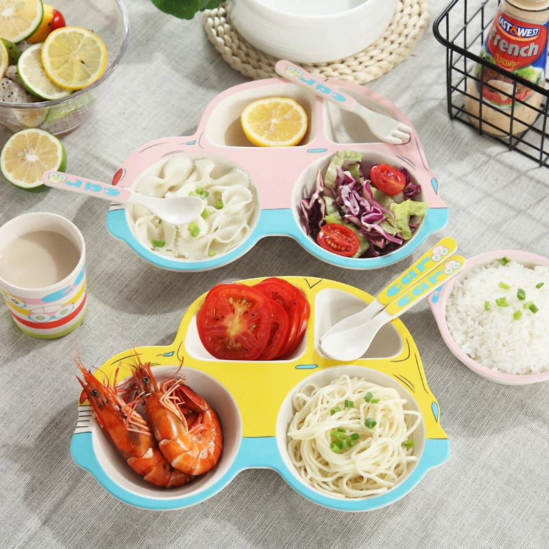 Bamboo Fiber Kids Tableware 5PCS for Party Suppliers