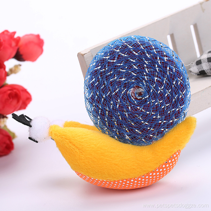 Pet Plush Snail Shape Toys Cat Scratcher Toy