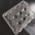 Clear Large PET 9-slot plastic box for burgers