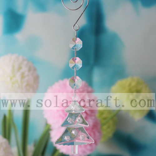 Beautiful Christmas Tree Shape Pendant And 14MM Octagon Beads Linked By Jump Ring And Bowtie