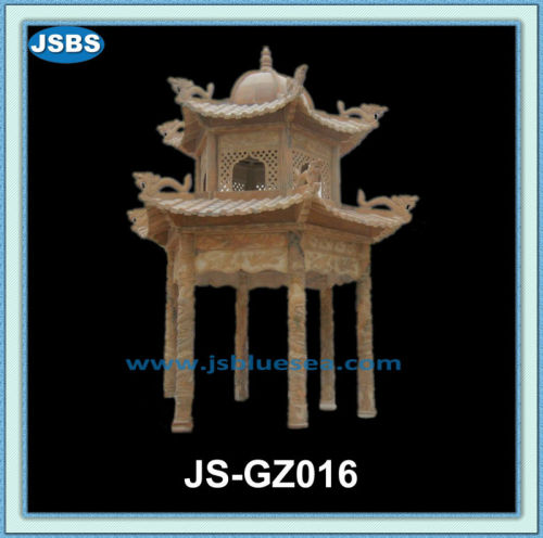 Carved Dragon Stone Chinese Double Gazebo