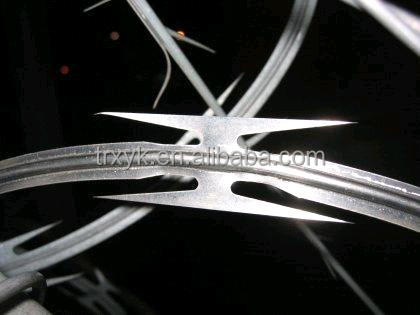 galvanized razor barbed wire Army barrier fence CBT-65 razor wire