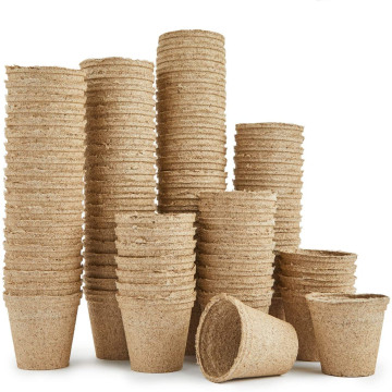 6 cm Round Biodegradable Peat Pots for Seed Germination and Transplanting