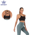 Couper et coudre le soutien-gorge de yoga à crop tops sexy